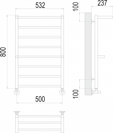 Анкона П8 500х800 Полотенцесушитель  TERMINUS Рыбинск - фото 3