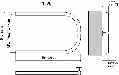 Эконом П-обр AISI 32х2 500х500 Полотенцесушитель  TERMINUS Рыбинск - фото 3