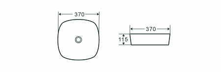 Раковина накладная Terminus Классик 370х370х115 Рыбинск - фото 3