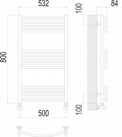 Классик П16 500х800 Полотенцесушитель  TERMINUS Рыбинск - фото 3