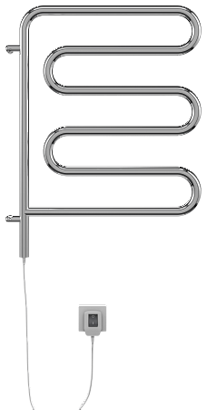 Электро 25 Ш-обр 450х570 поворотный Полотенцесушитель  TERMINUS Рыбинск - фото 2