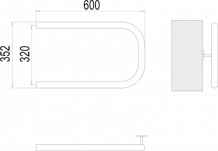 П-обр AISI 32х2 320х600 Полотенцесушитель  TERMINUS Рыбинск - фото 3