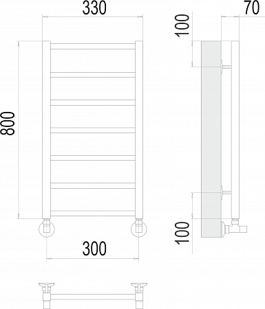 Контур П7 300х800 Полотенцесушитель  TERMINUS Рыбинск - фото 3