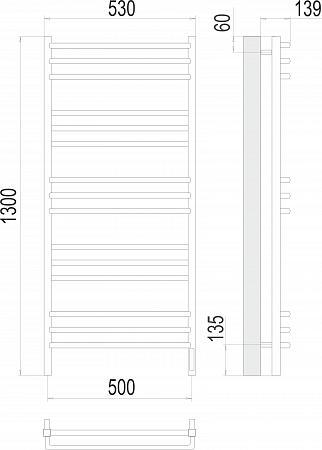 Соренто П15 500х1300 электро (sensor quick touch) Полотенцесушитель  TERMINUS Рыбинск - фото 3