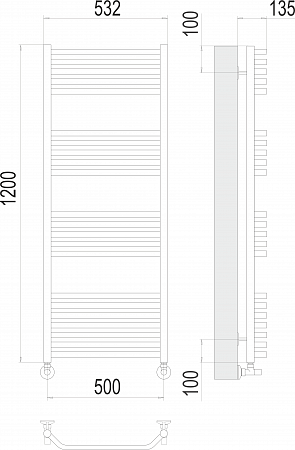 Виктория П22 500х1200 Полотенцесушитель  TERMINUS Рыбинск - фото 3