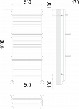 Орион П18 500х1000 Полотенцесушитель  TERMINUS Рыбинск - фото 3