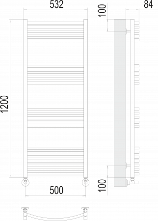 Классик П22 500х1200 Полотенцесушитель  TERMINUS Рыбинск - фото 3