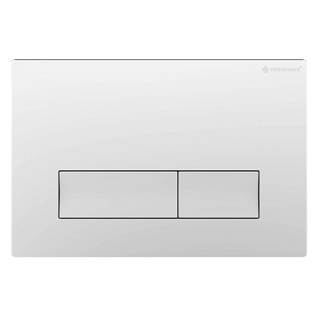 Клавиша смыва для инсталляции Terminus Classic кнопка прямоугольник цвет белый Рыбинск - фото 1
