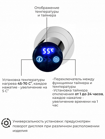 Рондо П2 350х760 электро Полотенцесушитель TERMINUS Нержавеющая сталь Рыбинск - фото 5