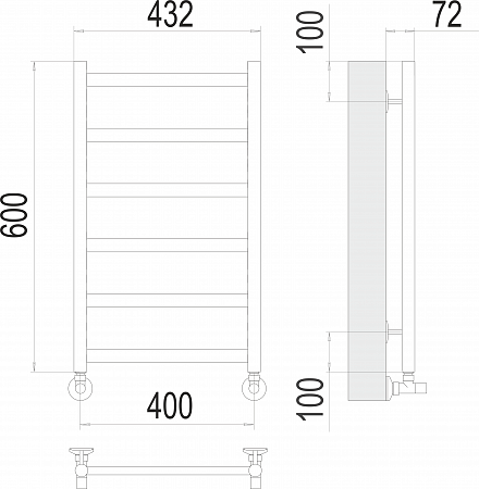 Аврора П6 400х600 Полотенцесушитель  TERMINUS Рыбинск - фото 3