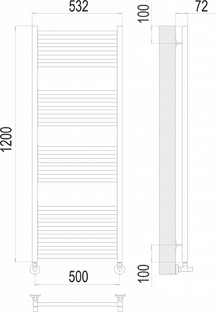 Аврора П22 500х1200 Полотенцесушитель  TERMINUS Рыбинск - фото 3