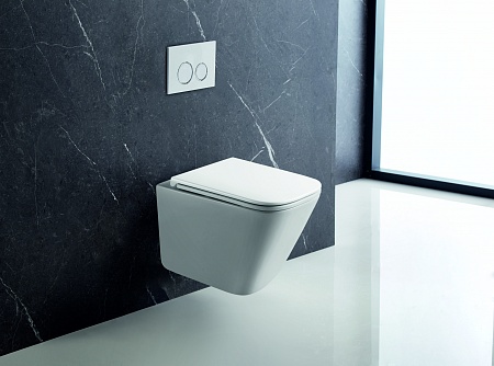 Подвесной унитаз безободковый Terminus Ватикан Monolit 490х340 белый Рыбинск - фото 1