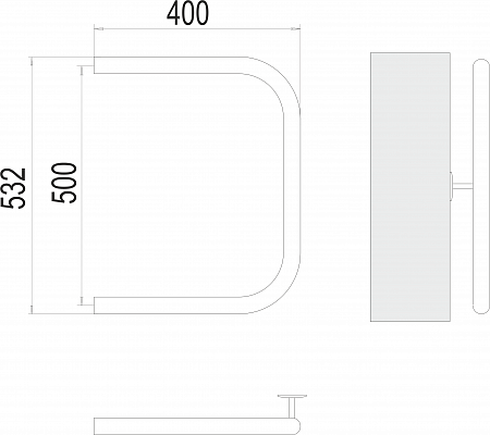 П-обр AISI 32х2 500х400 Полотенцесушитель  TERMINUS Рыбинск - фото 3